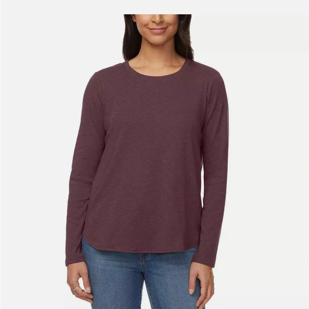 4-pack Kirkland Signature 100% Cotton Women’s Long Sleeve Slub Tee Shirt, Small - Picture 4 of 14